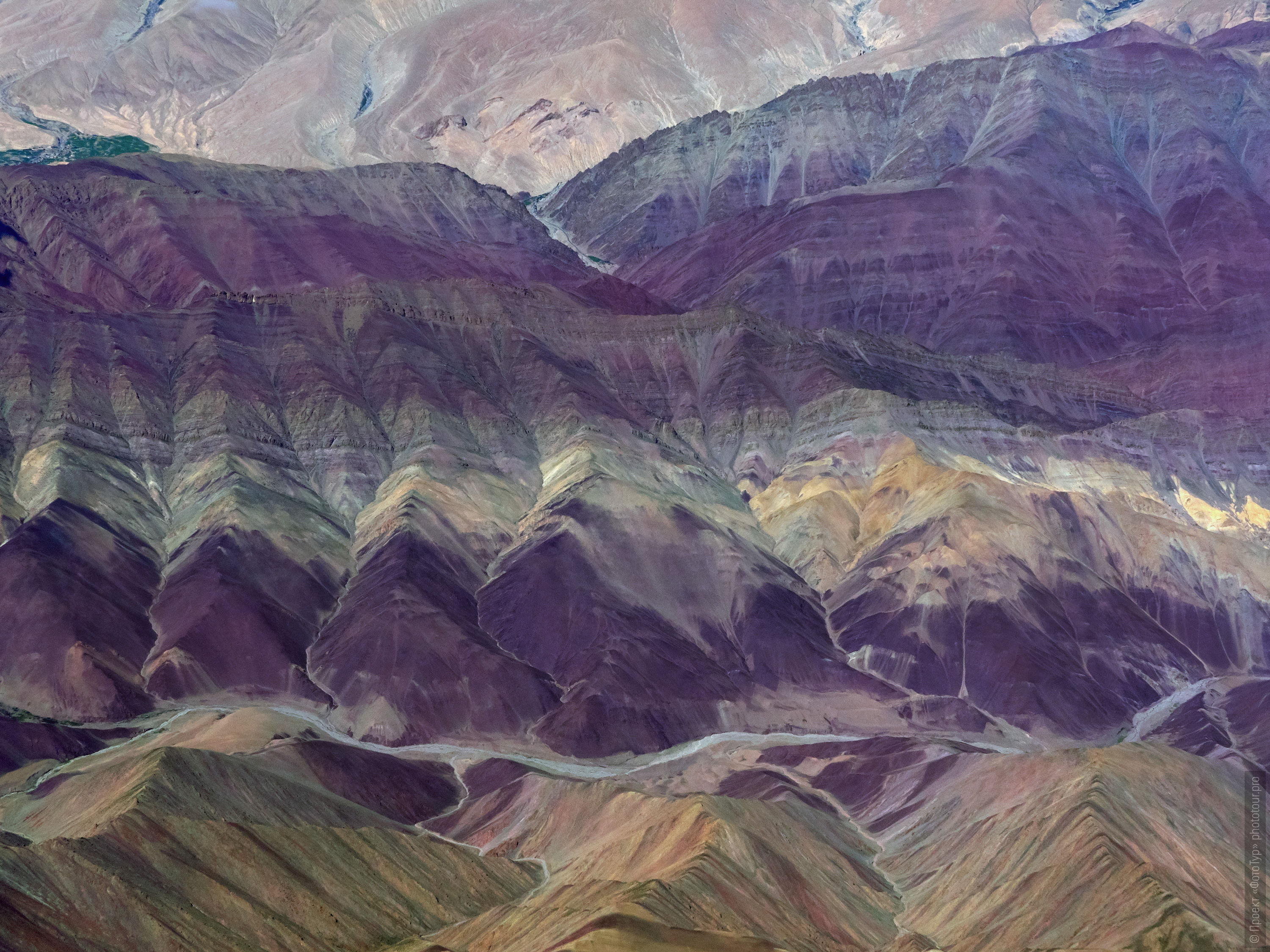 Abstract pictures of the purple mountains of Ladakh. Expedition Tibet Lake-2: Pangong, Tso Moriri, Tso Kar, Tso Startsapak, Leh-Manali highway.