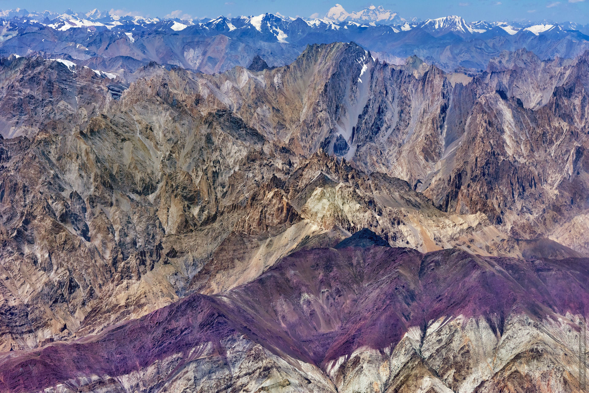 Delhi-Leh flight, Ladakh women's tour, September 2019.