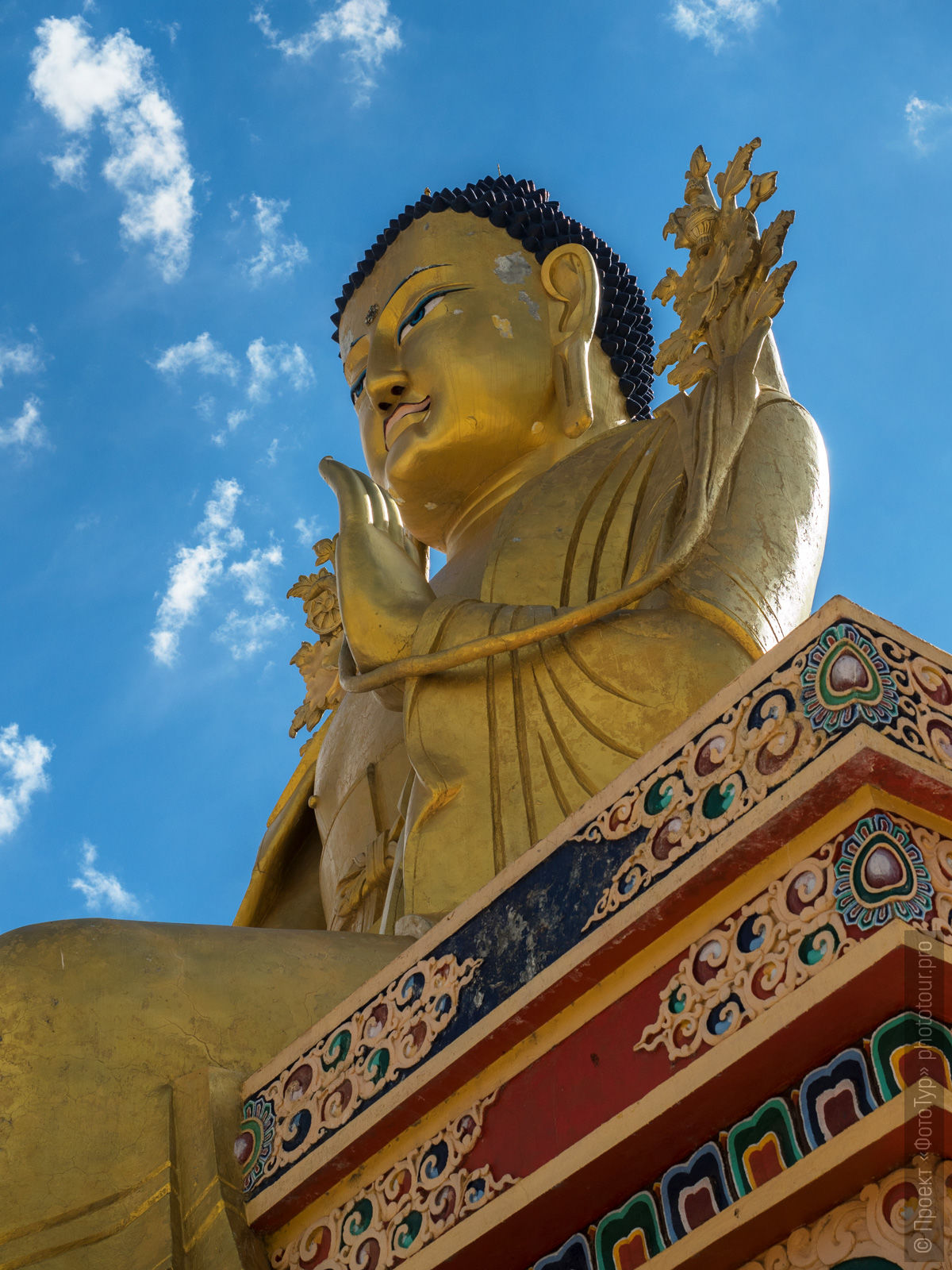 Giant figure of Buddha Matreya in Likir monastery, Ladakh womens tour, August 31 - September 14, 2019.