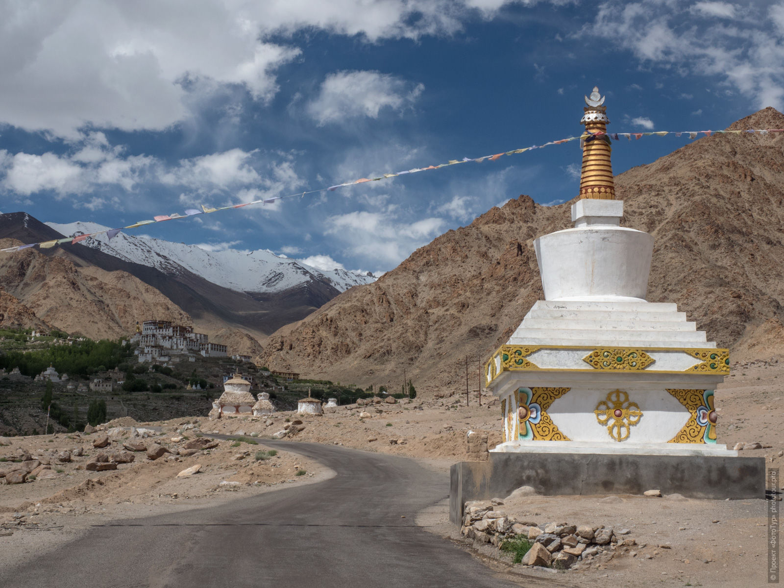 Road to the Buddhist monastery Likir, Ladakh womens tour, August 31 - September 14, 2019.