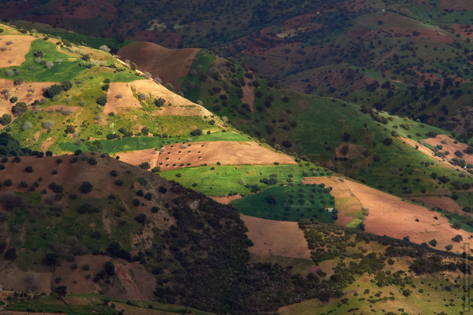 The slopes of the reef mountains, Morocco. Adventure photo tour: medina, cascades, sands and ports of Morocco, April 4 - 17, 2020.