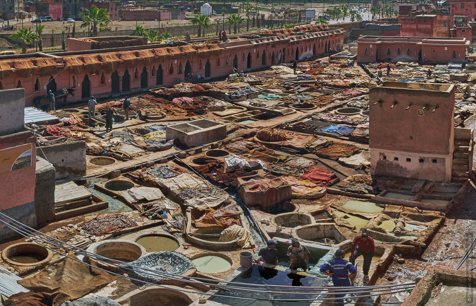 Dyeing of Marrakesh, Morocco. Adventure photo tour: medina, cascades, sands and ports of Morocco, April 4 - 17, 2020.