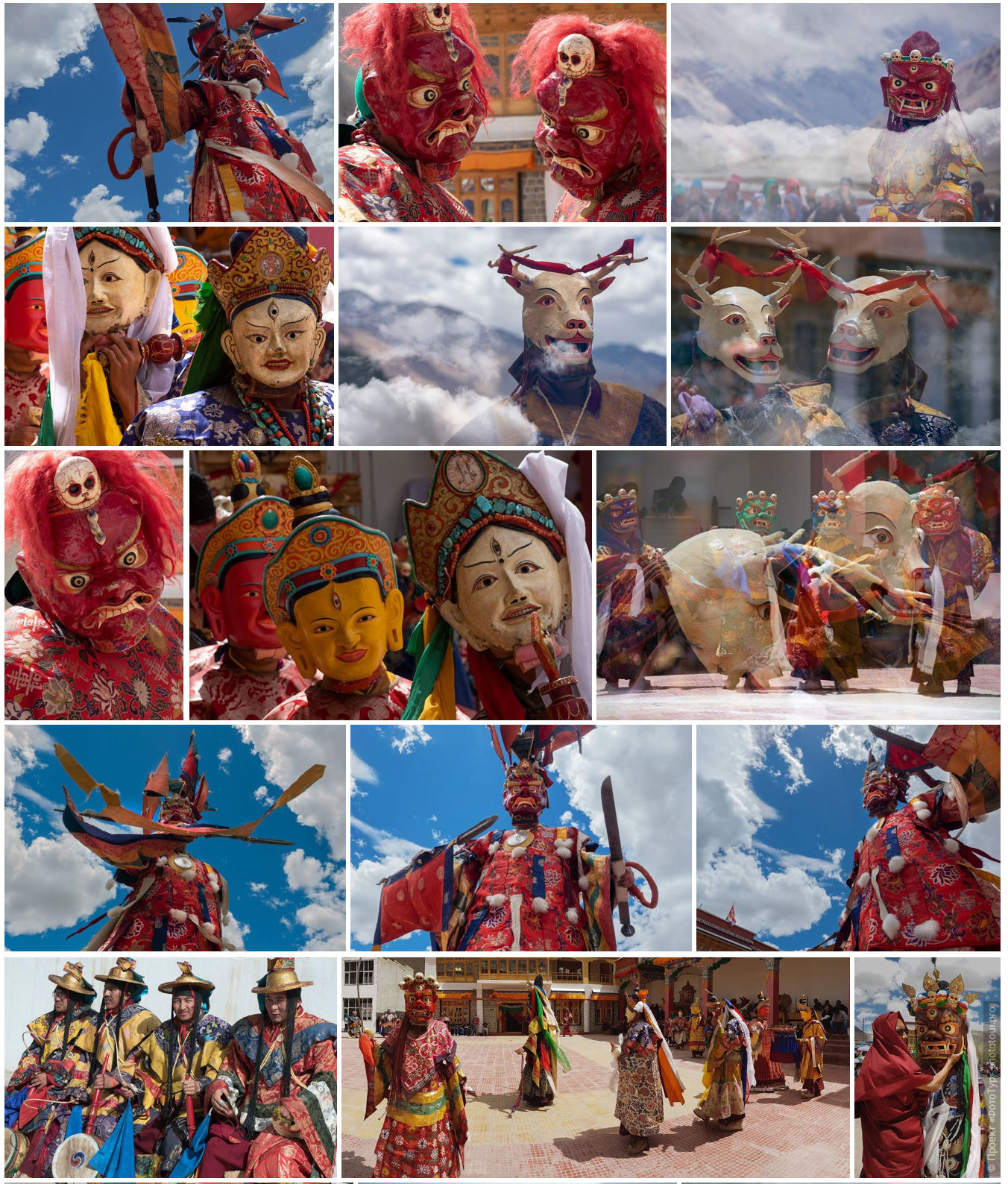 Tsam dance at the Buddhist mystery Sashikul Gustor. Photo tour / tour Tibet of Lake-1: Pangong, Tso Moriri, Tso Kar, Tso Chiagar, Dance of Tsam on Lake Pangong, 08.07.-17.07.2022.