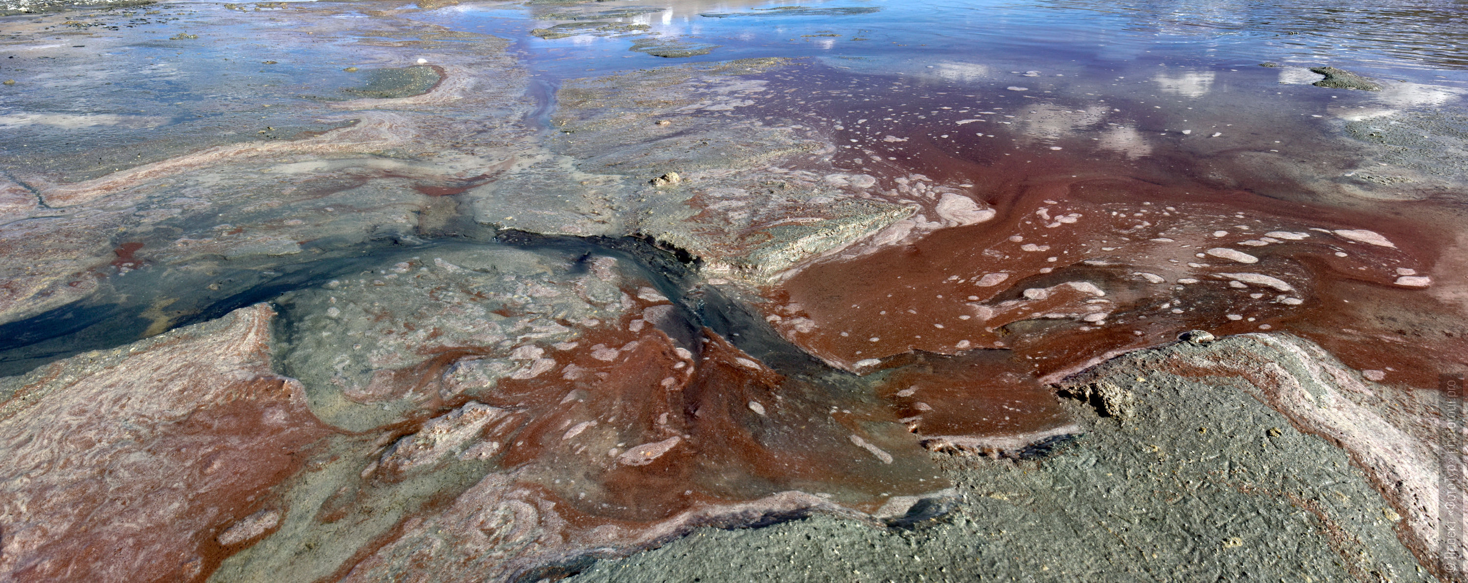 Valley of Alpine Geysers, Rupshu Valley. Photo tour / tour Tibet of Lake-1: Pangong, Tso Moriri, Tso Kar, Tso Chiagar, Dance of Tsam on Lake Pangong, 08.07.-17.07.2022.