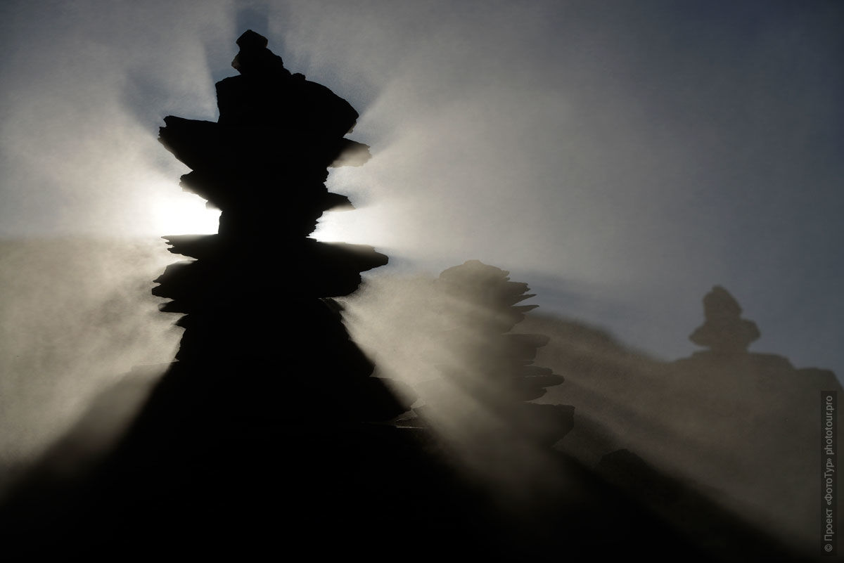 Buddhist stupa on Lake Tso Moriri. Expedition Tibet Lake-2: Pangong, Tso Moriri, Tso Kar, Tso Startsapak, Leh-Manali highway.