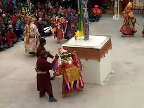 Oracles during the Dance of Tsam, Ladakh. Tours in Ladakh, 2020.